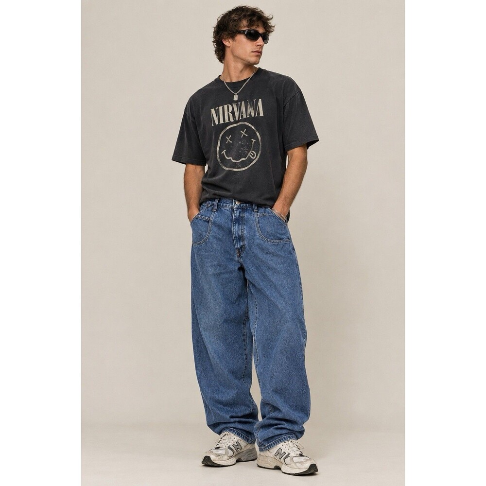 Guess Denim Jeans Mens 38x32 Blue Vtg Georges Marciano USA Baggy Grunge Skater